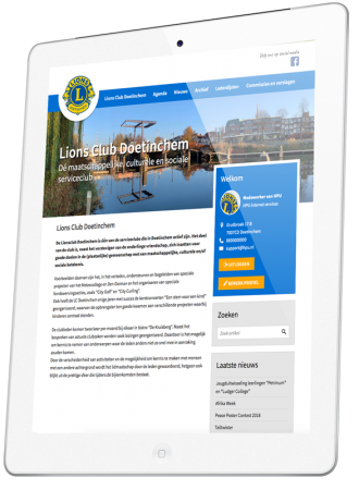 Lions Club Doetinchem presentatie op iPad