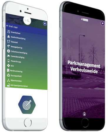 Parkmanagement Verheulsweide website op mobiel